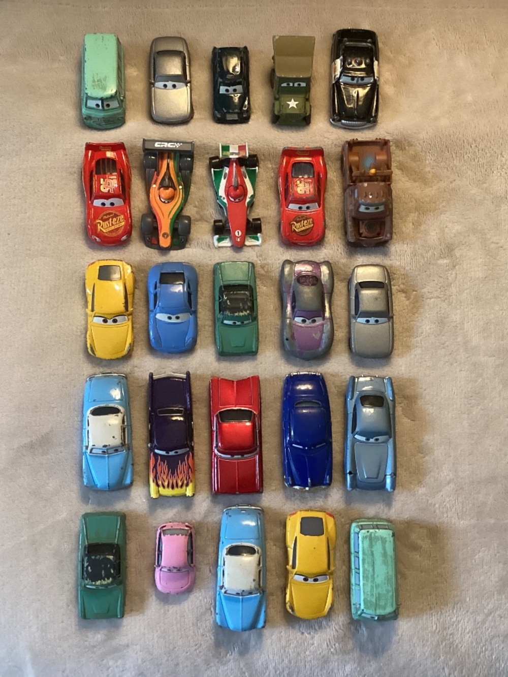 Disney Pixar Cars Movie Cars Metal Set of 25
